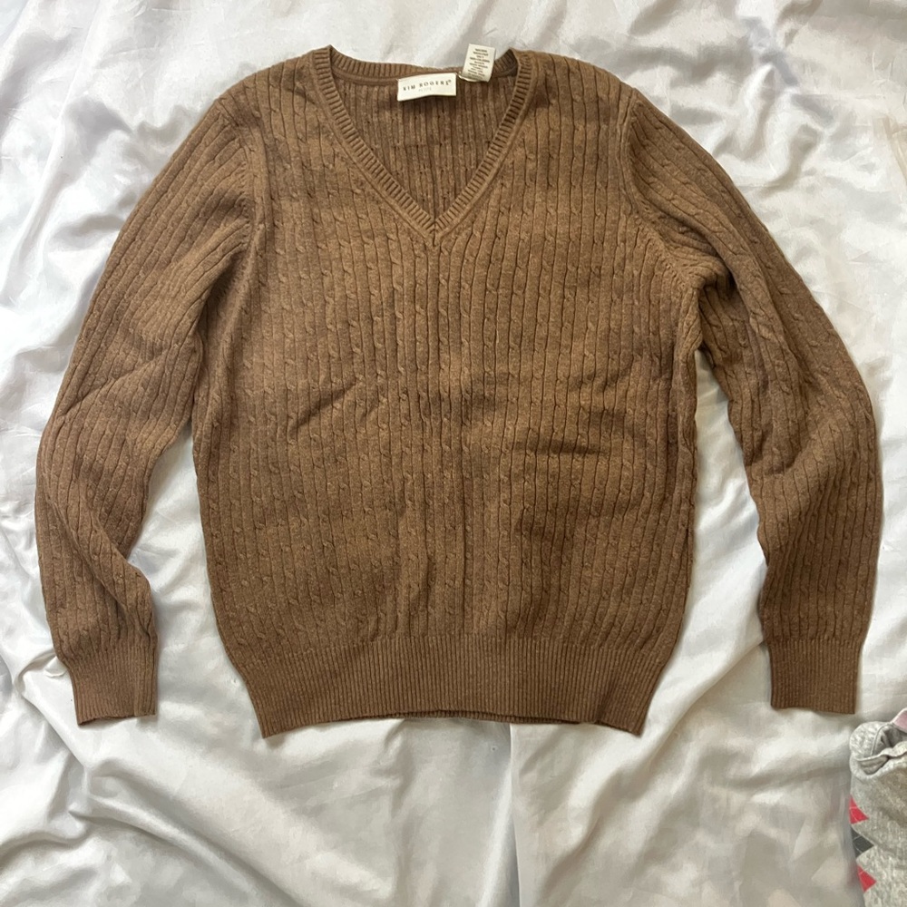 cozy brown knit sweater